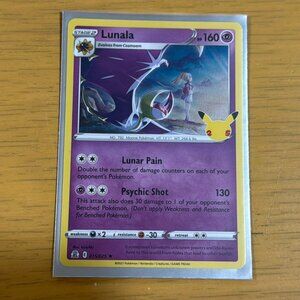 Pokémon Lunala Card - Celebrations (CLB) - Holo Rare - New